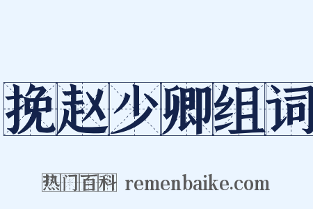 挽赵少卿组词是什么意思的图片